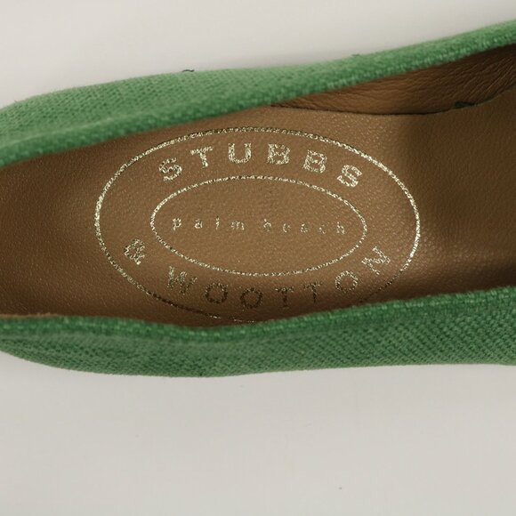 NEW Stubbs & Wootton Linen Size 7 Embroidered Cocktails Slippers - Picture 10 of 10